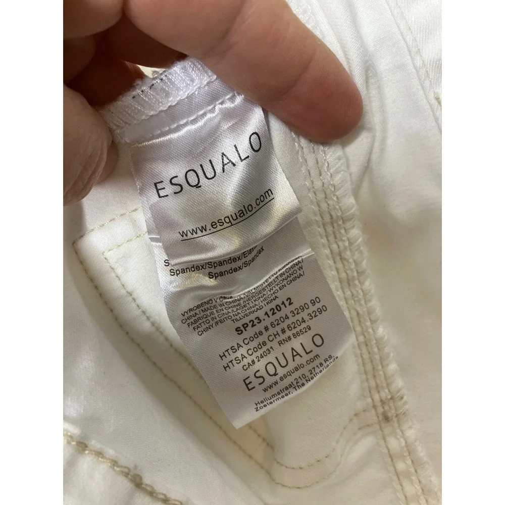 Esqualo Giselle Gilet white denim vest women's‎ size 6 western trendy modern
